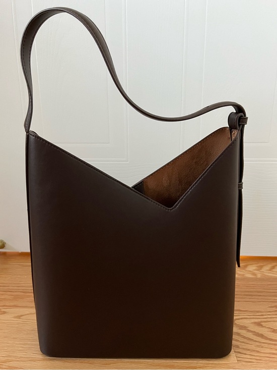 Zara Handbags - Minimalist Brown Faux Leather Shoulder Bag